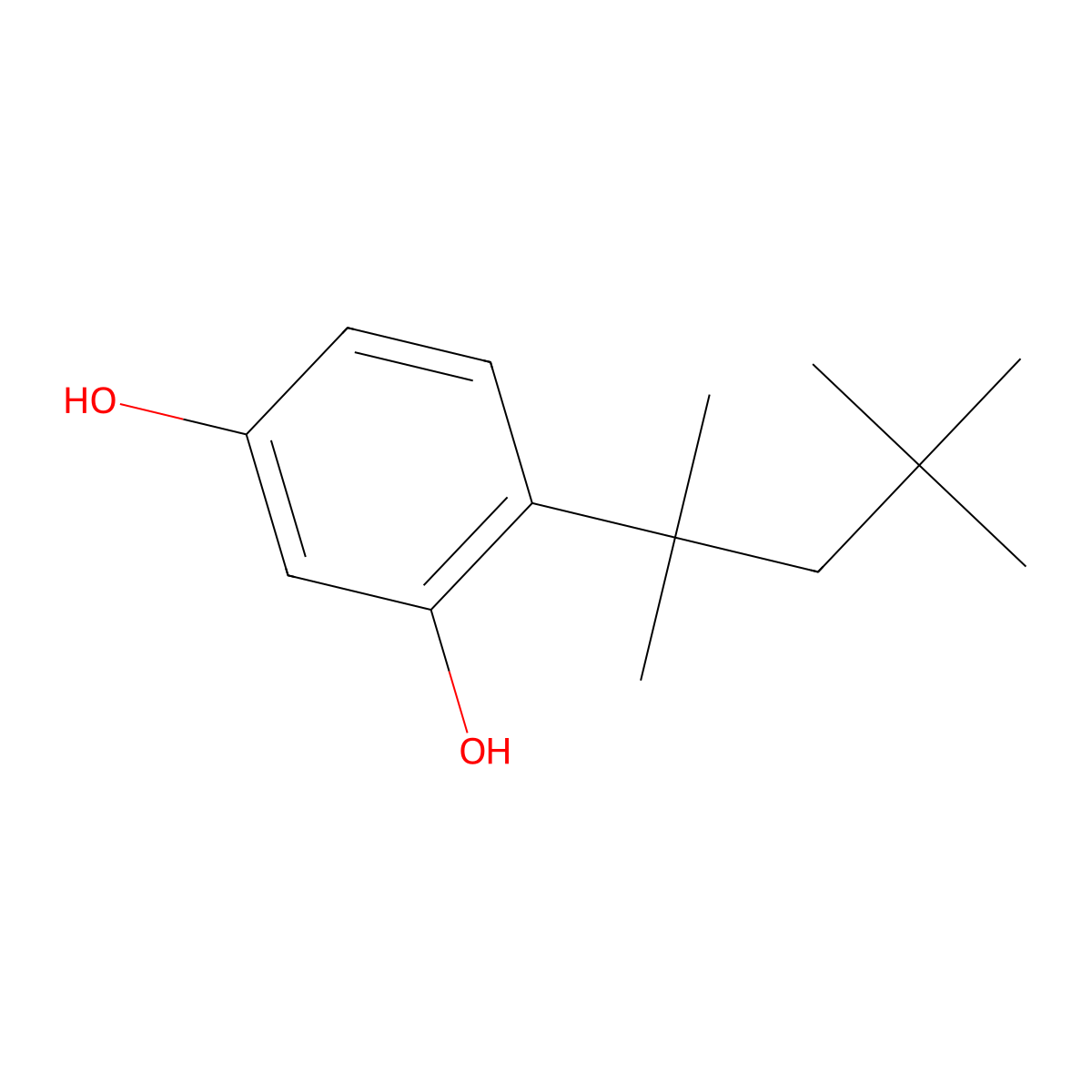 4-tert-Octylresorcinol molecular structure, CAS 28122-52-3