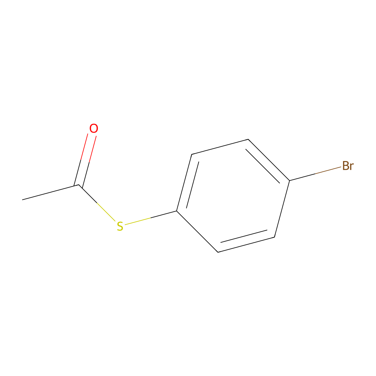 4-Bromophenylthioacetate molecular structure, CAS 28122-76-1