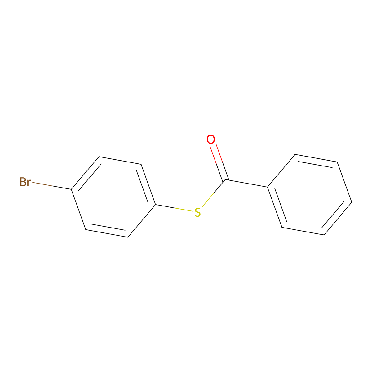 Benzenecarbothioic acid, S-(4-bromophenyl) ester molecular structure, CAS 28122-80-7