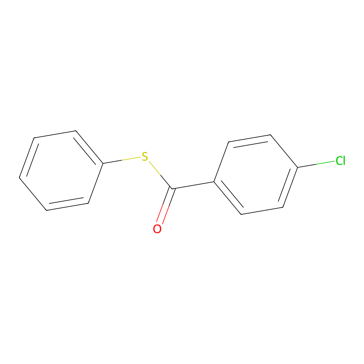 S-Phenyl p-chlorothiobenzoate molecular structure, CAS 28122-82-9
