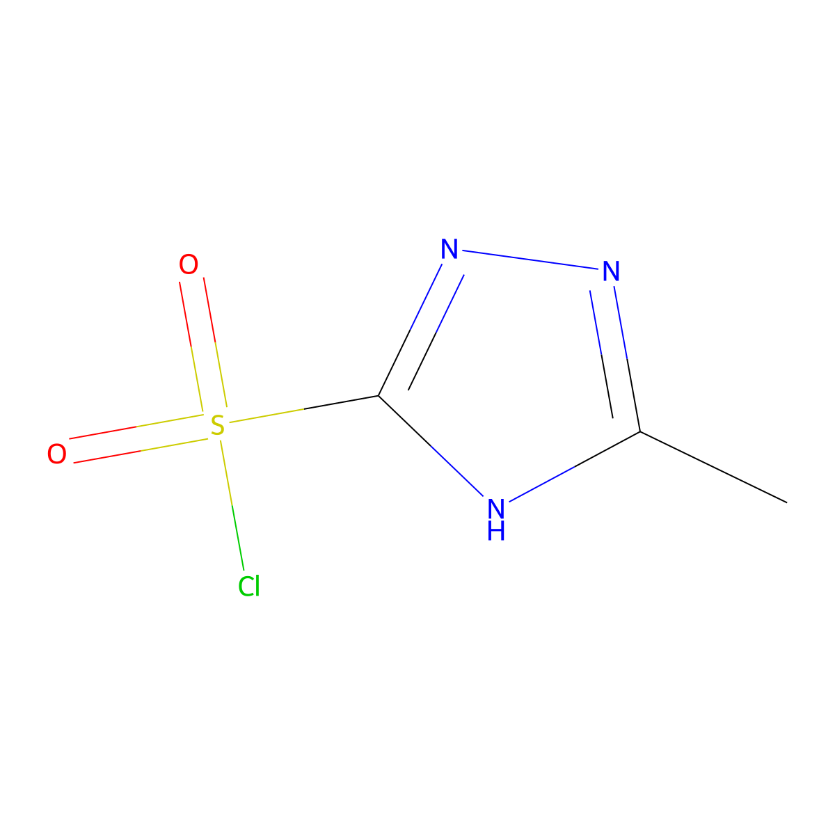 5-methyl-4H-1,2,4-triazole-3-sulfonyl chloride molecular structure, CAS 281221-69-0