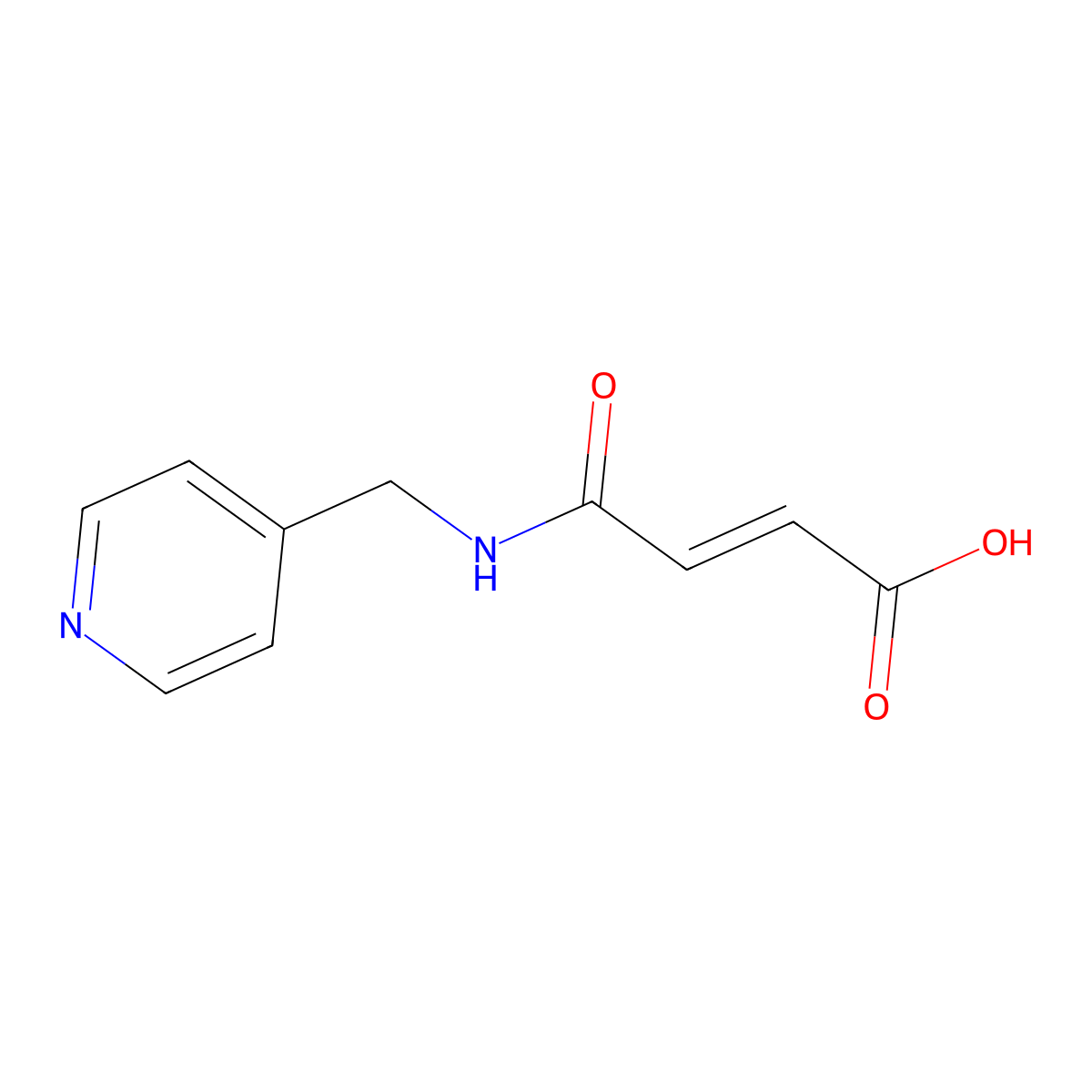 3-[(Pyridin-4-ylmethyl)carbamoyl]prop-2-enoic acid molecular structure, CAS 281223-65-2
