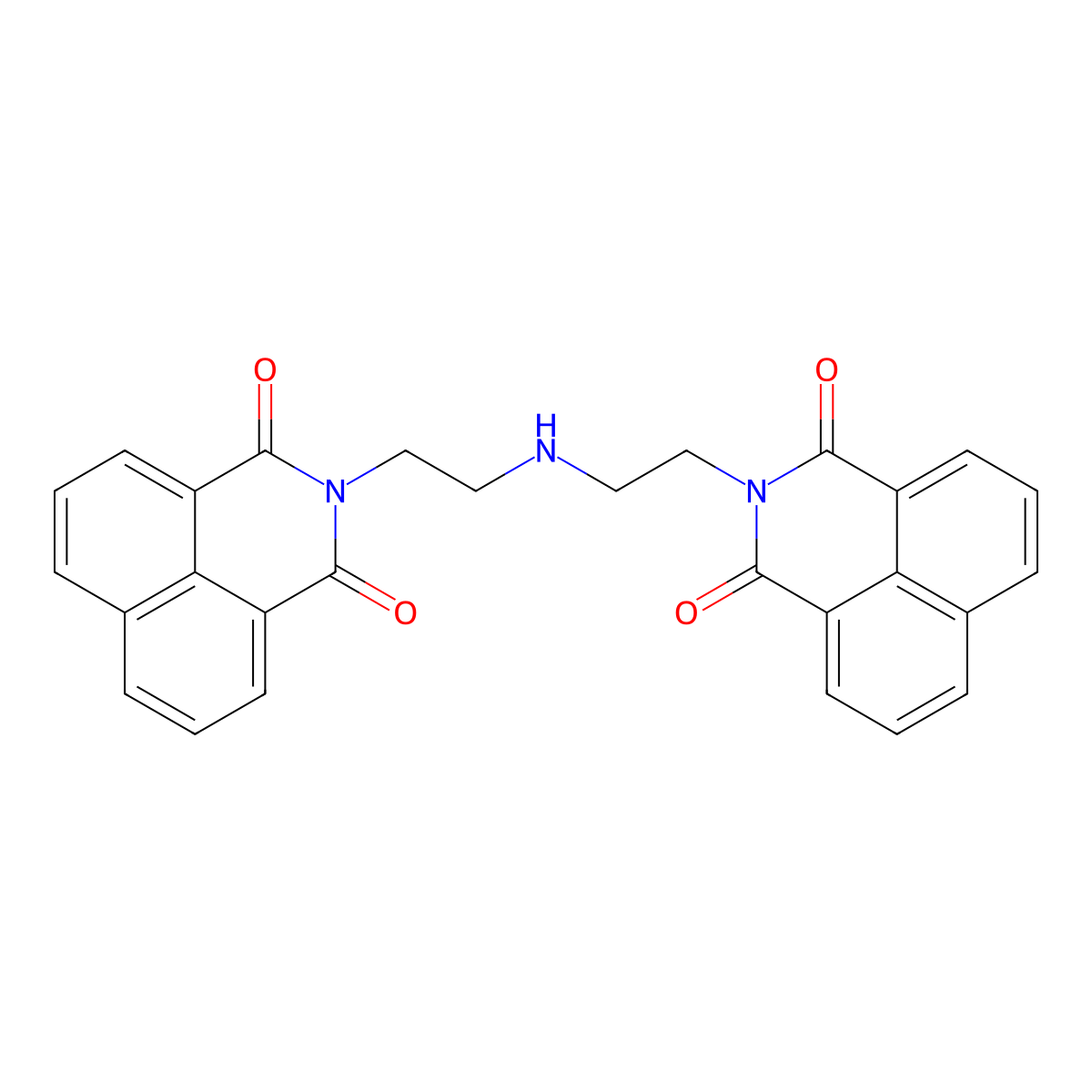 2-[2-[2-(1,3-Dioxobenzo[de]isoquinolin-2-yl)ethylamino]ethyl]benzo[de]isoquinoline-1,3-dione molecular structure, CAS 281224-40-6