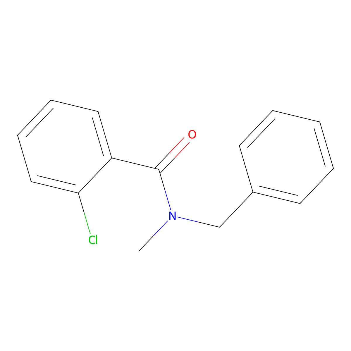 N-benzyl-2-chloro-N-methylbenzamide molecular structure, CAS 28123-61-7