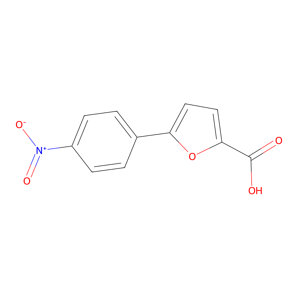 5-(4-Nitrophenyl)-2-furancarboxylic acid molecular structure, CAS 28123-73-1