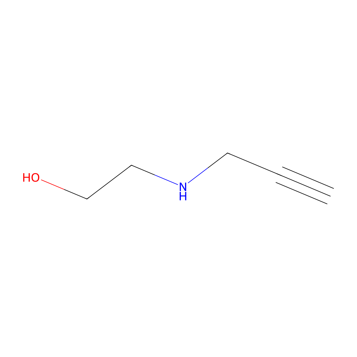 2-[(Prop-2-yn-1-yl)amino]ethan-1-ol molecular structure, CAS 28123-89-9