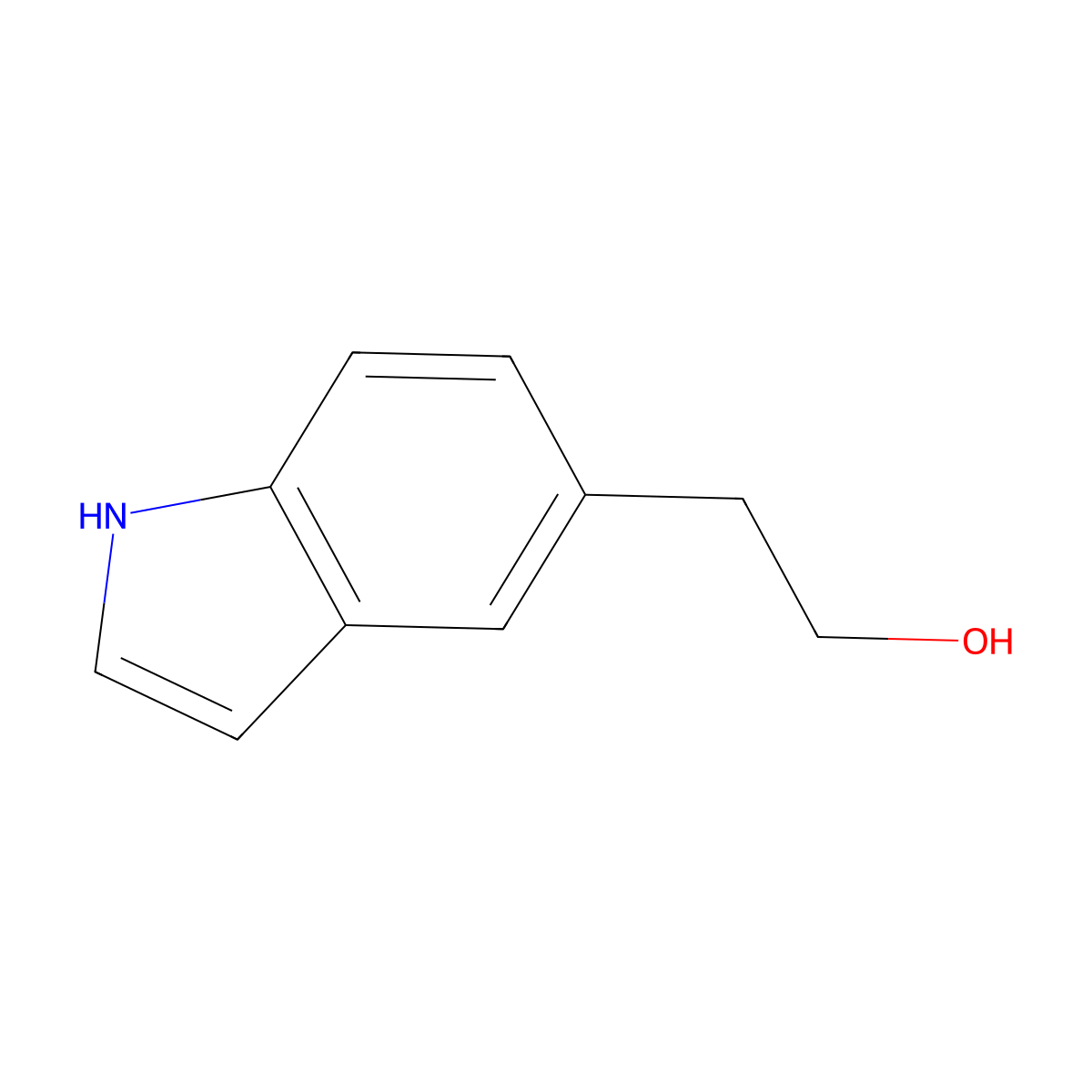 2-(1H-indol-5-yl)ethan-1-ol molecular structure, CAS 281232-81-3