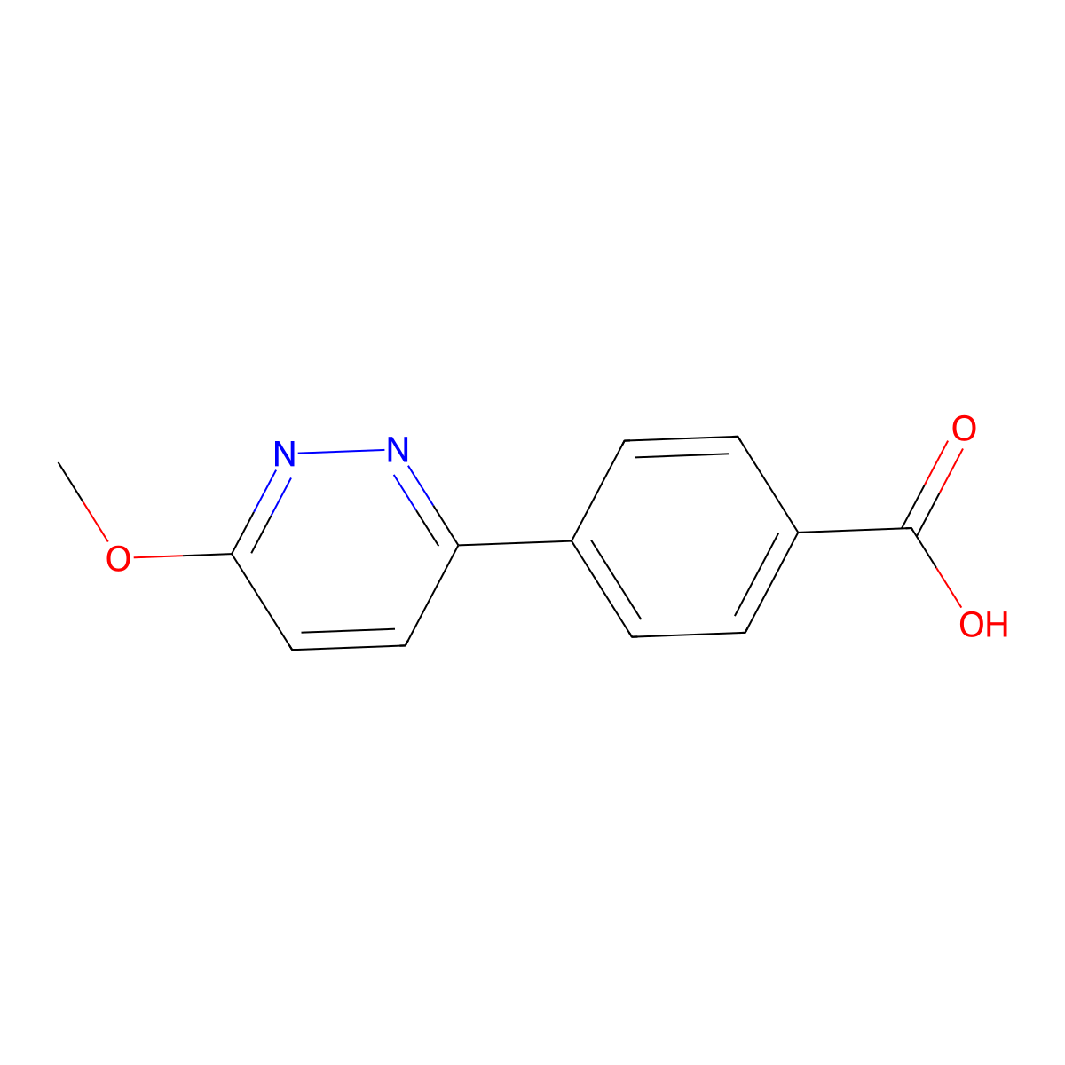 4-(6-methoxypyridazin-3-yl)benzoic Acid molecular structure, CAS 281232-88-0