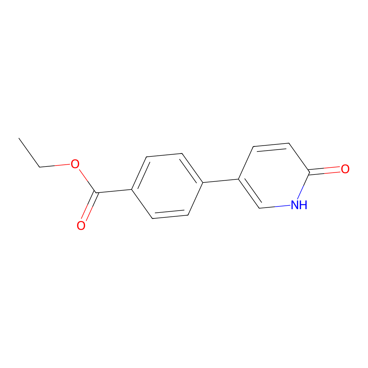 5-(4-Ethoxycarbonylphenyl)-2-hydroxypyridine molecular structure, CAS 281233-45-2