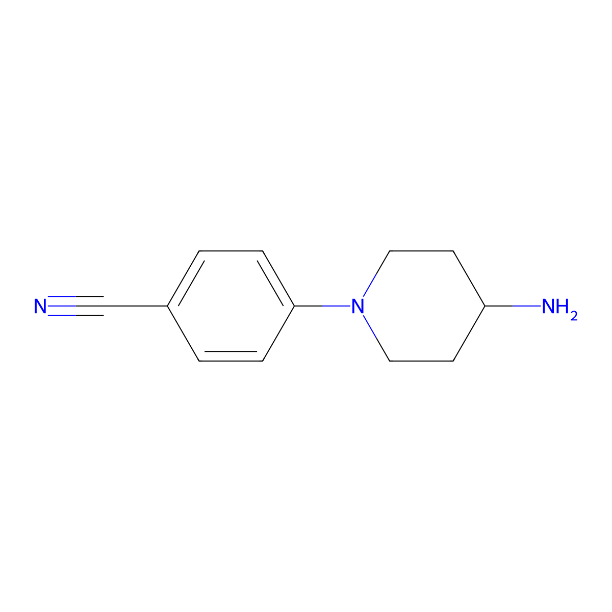 4-(4-Amino-1-piperidinyl)benzonitrile molecular structure, CAS 281234-90-0