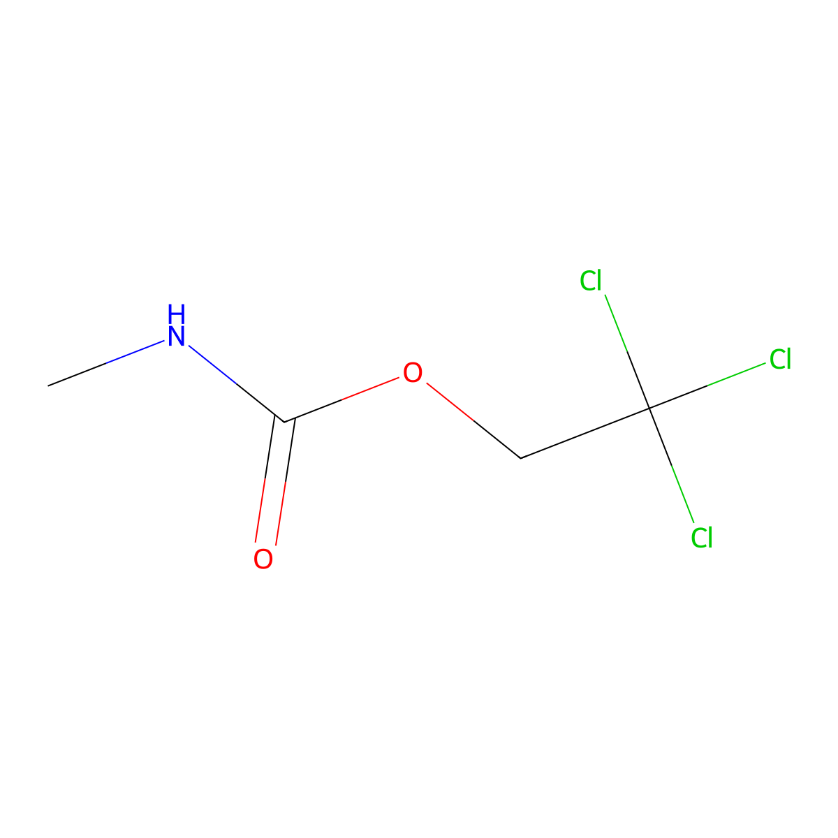 2,2,2-trichloroethyl N-methylcarbamate molecular structure, CAS 28126-22-9