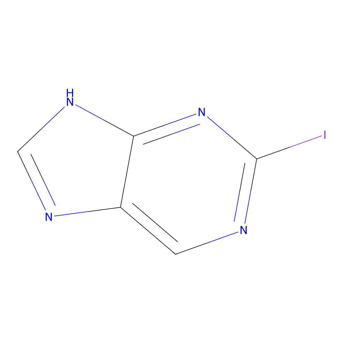 2-iodo-7H-purine molecular structure, CAS 28128-16-7