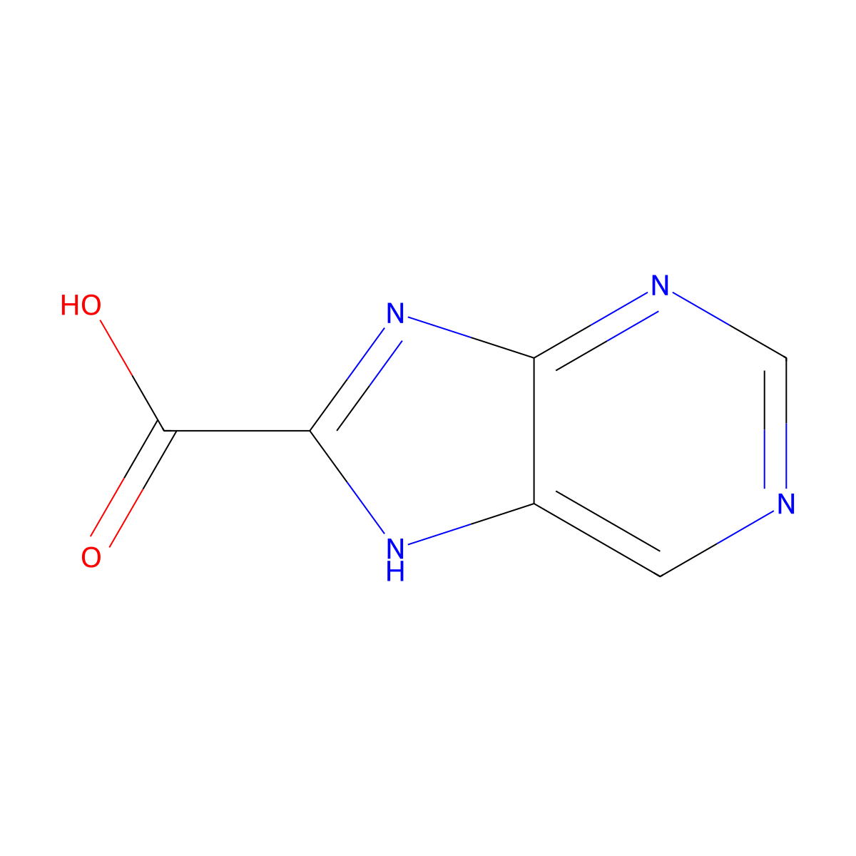 7H-Purine-8-carboxylic acid molecular structure, CAS 28128-23-6