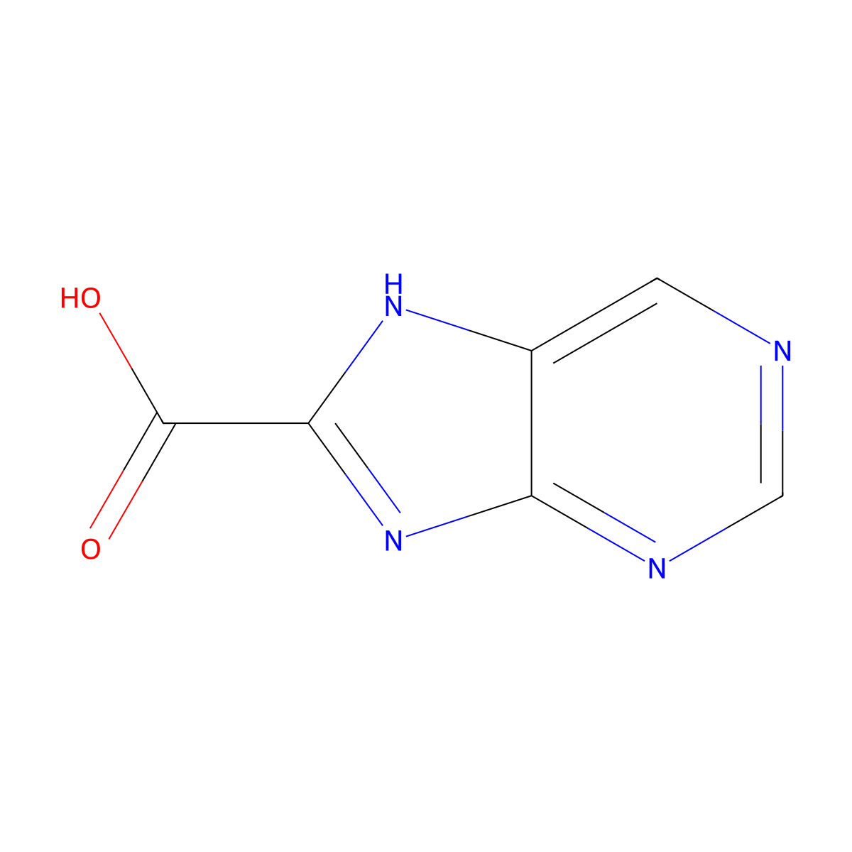 7H-Purine-8-carboxylic acid molecular structure, CAS 28128-23-6