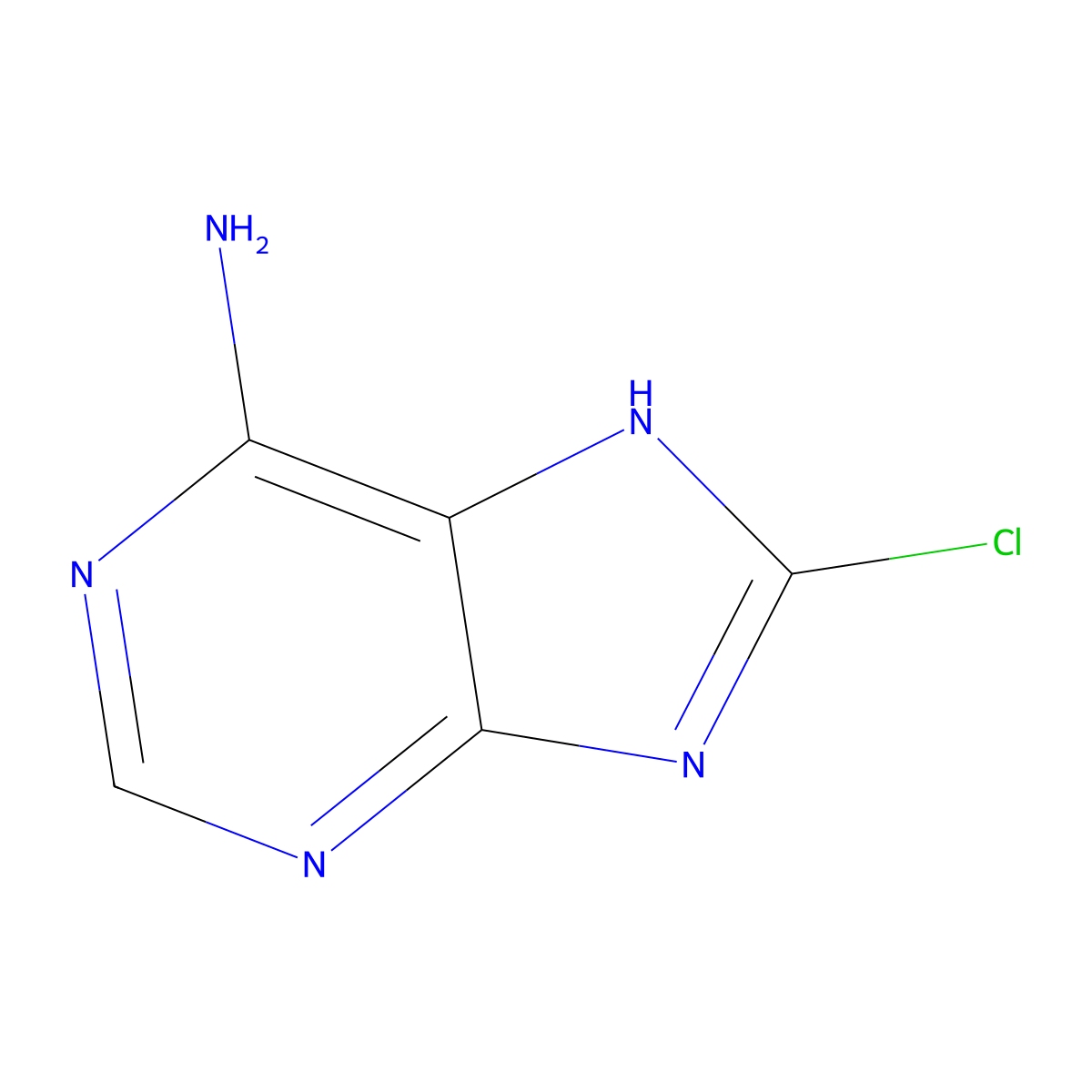 8-Chloroadenine molecular structure, CAS 28128-28-1