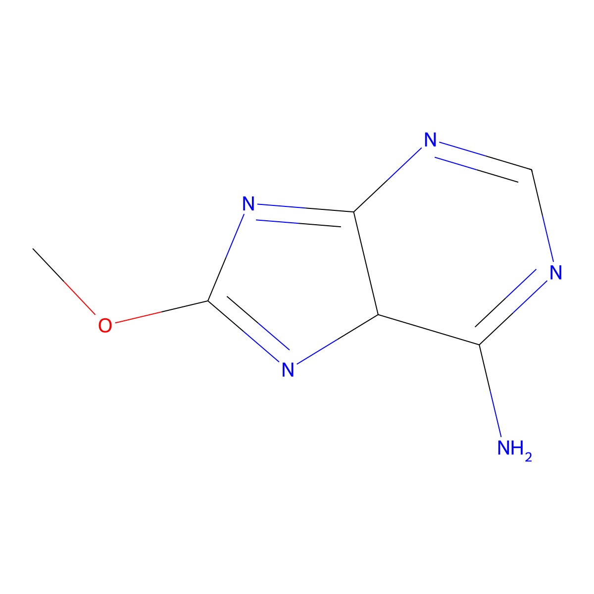 8-methoxy-5H-purin-6-amine molecular structure, CAS 28128-32-7