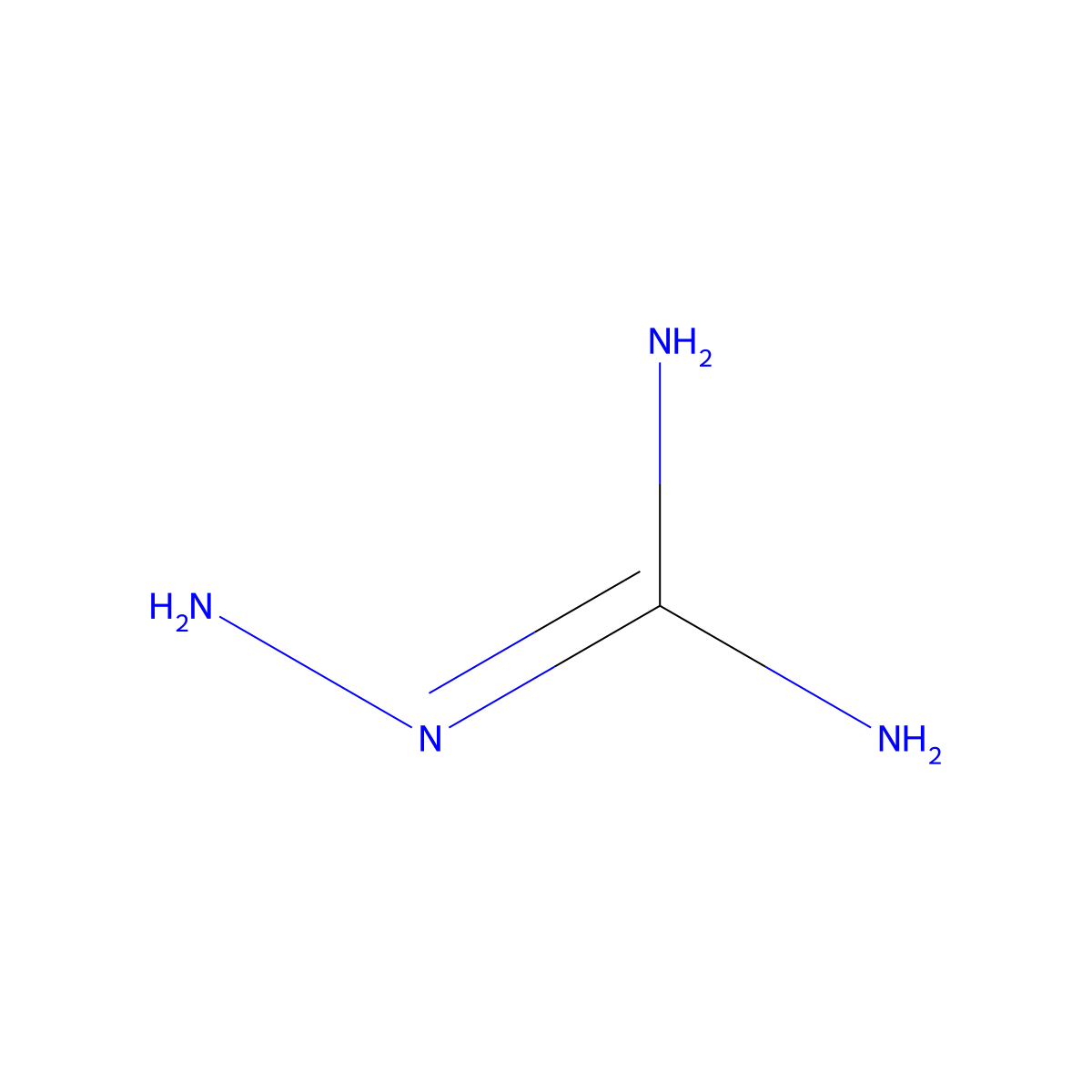 Aminoguanidine molecular structure, CAS 28128-41-8