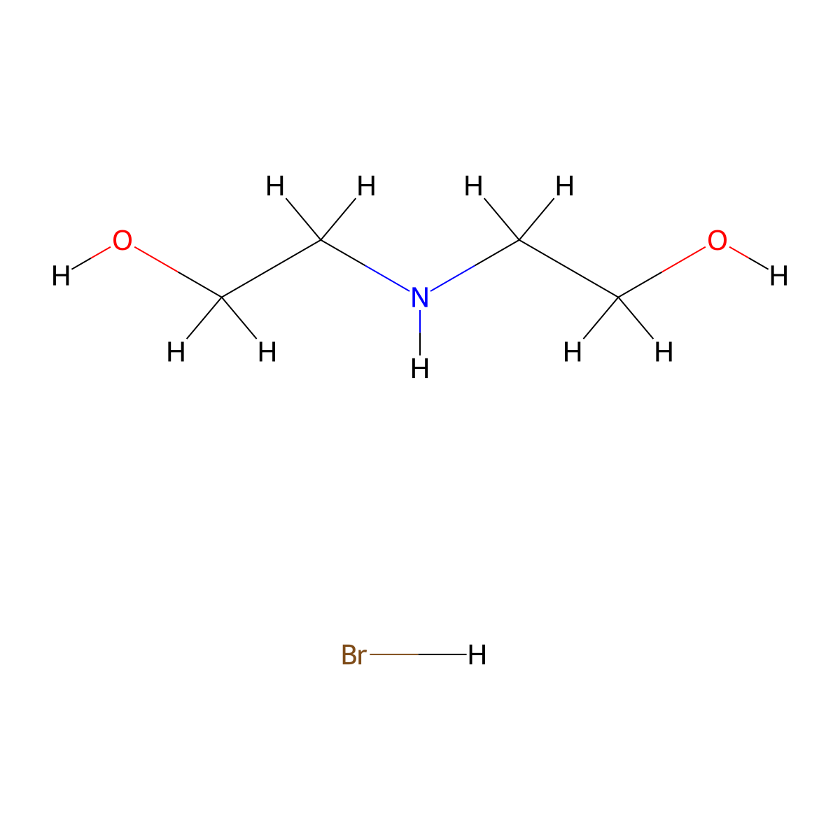 2,2'-Iminobisethanol hydrobromide molecular structure, CAS 28129-21-7