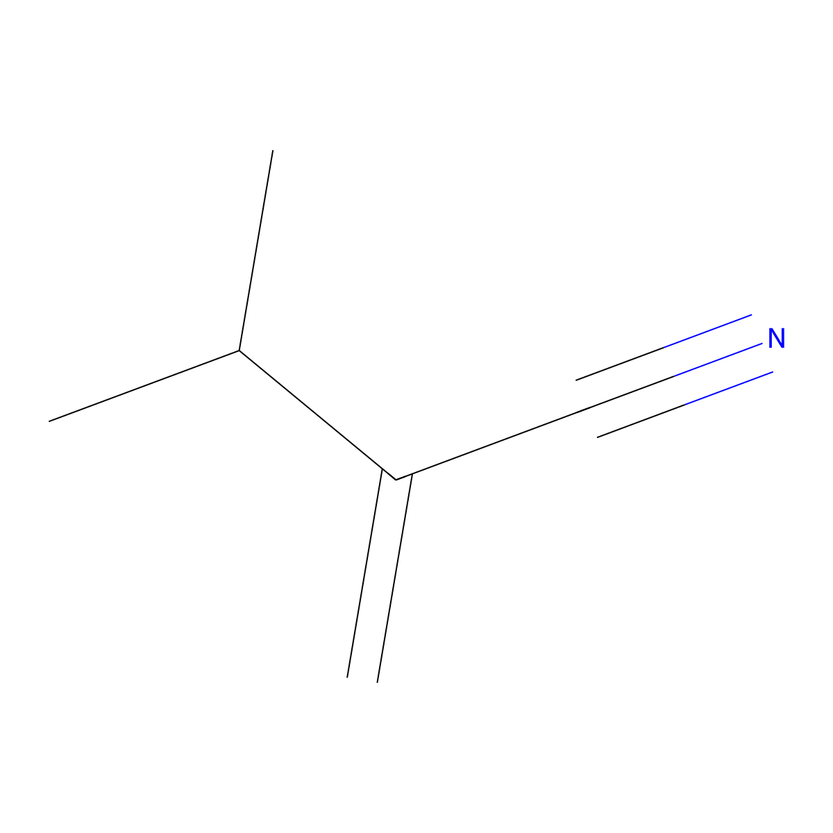 3-Methyl-2-methylidenebutanenitrile molecular structure, CAS 2813-69-6