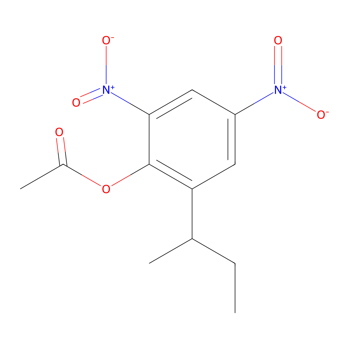 Dinoseb acetate molecular structure, CAS 2813-95-8