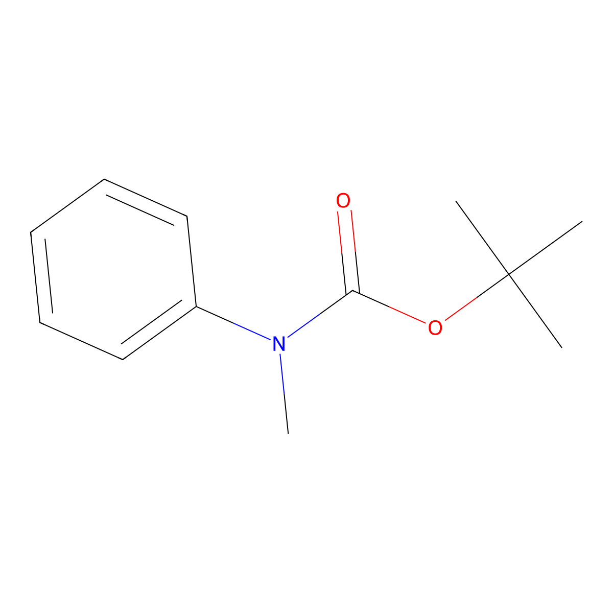 Tert-butyl N-methyl-N-phenylcarbamate molecular structure, CAS 28131-24-0