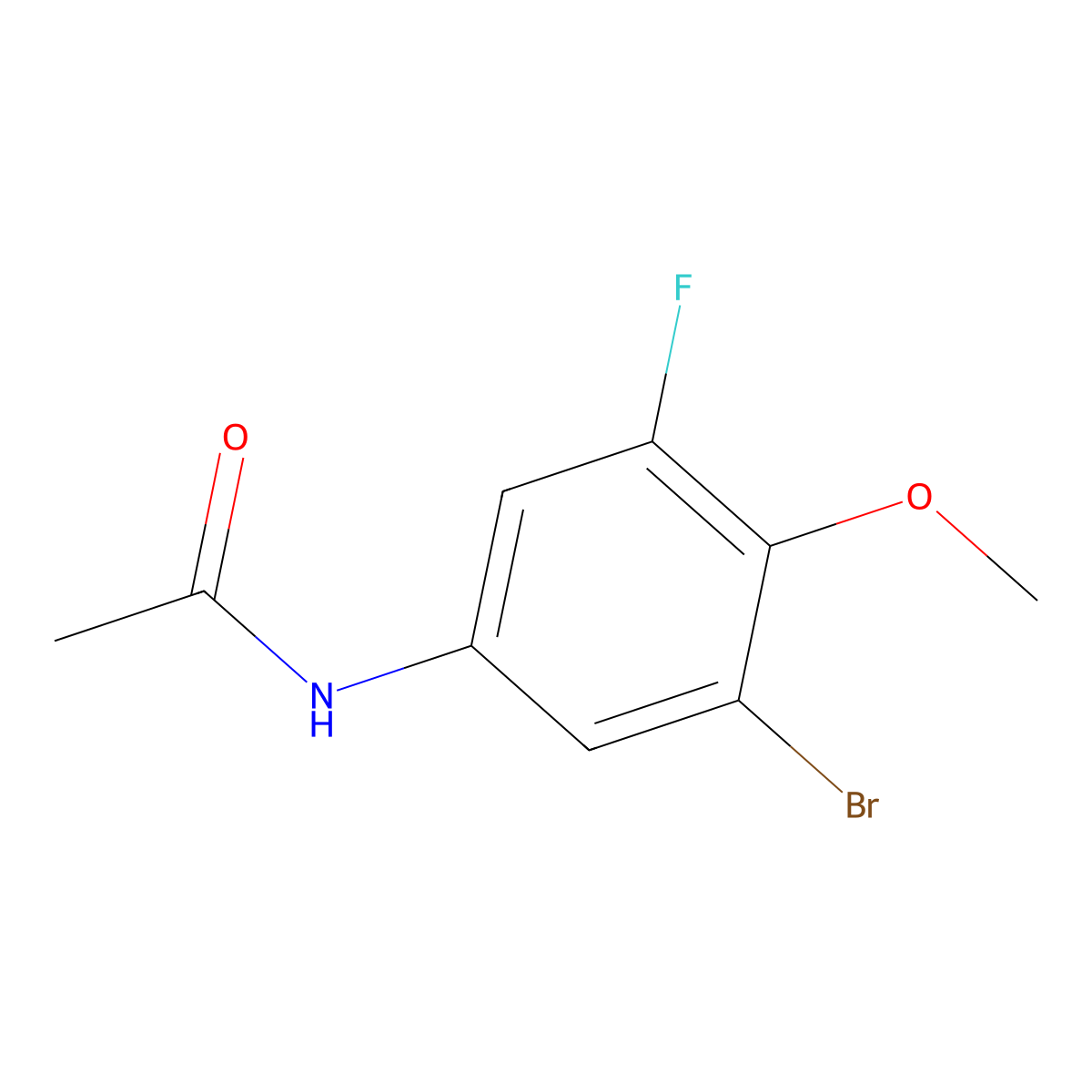 N-(3-Bromo-5-fluoro-4-methoxyphenyl)acetamide molecular structure, CAS 2813270-29-8
