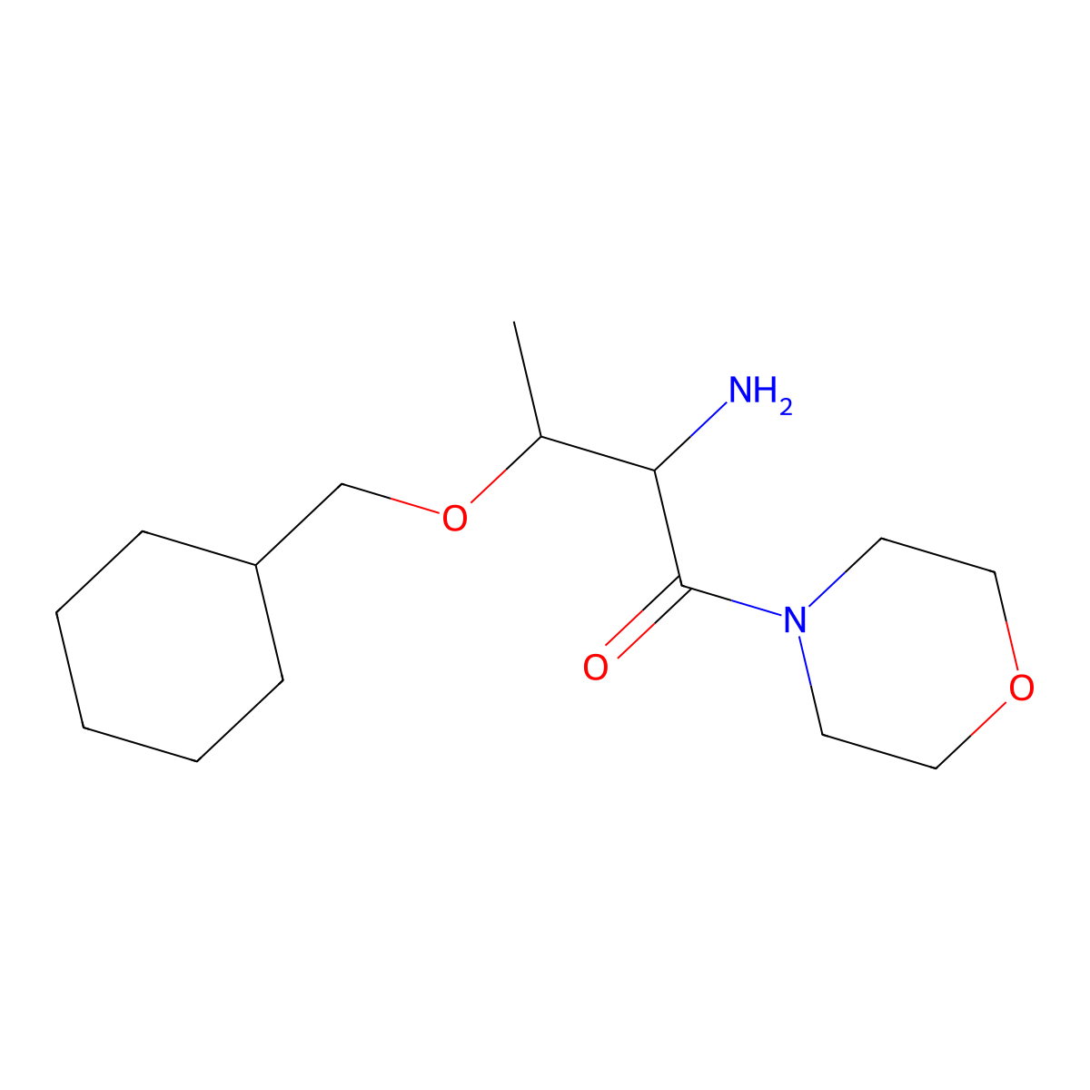 (2S,3R)-2-Amino-3-(cyclohexylmethoxy)-1-morpholinobutan-1-one molecular structure, CAS 2813304-73-1