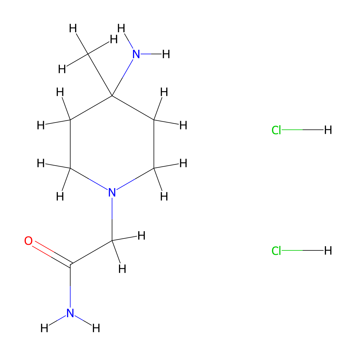 2-(4-Amino-4-methylpiperidin-1-yl)acetamide dihydrochloride molecular structure, CAS 2813338-61-1
