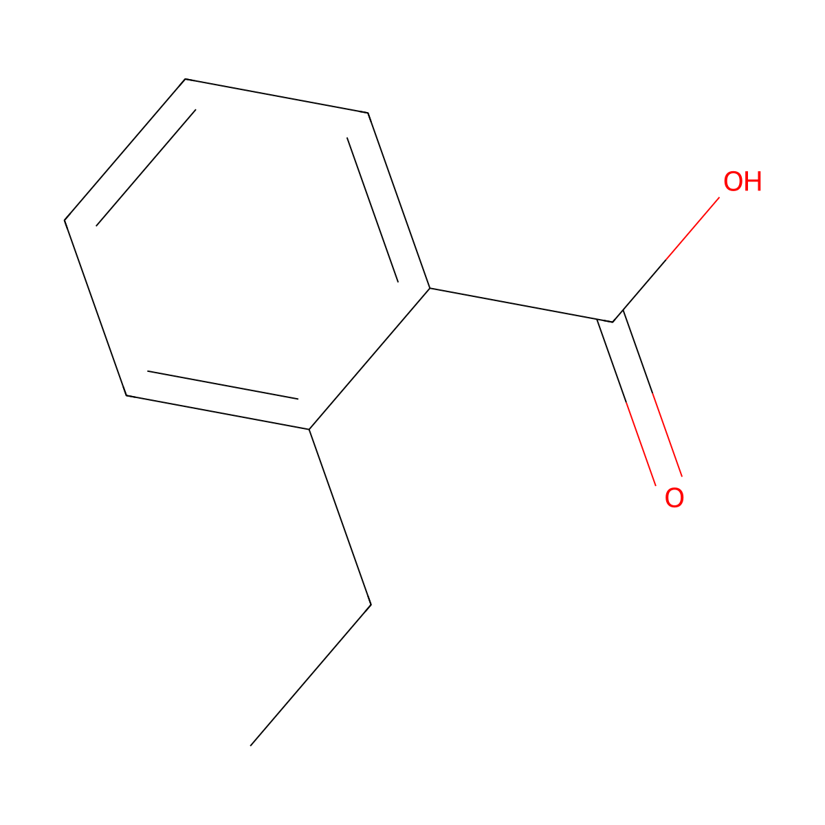 2-Ethylbenzoic acid molecular structure, CAS 28134-31-8