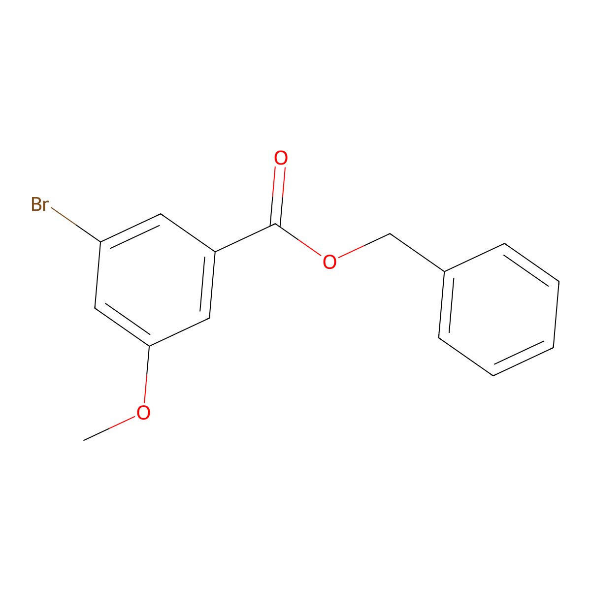 Benzyl 3-bromo-5-methoxybenzoate molecular structure, CAS 2813502-89-3