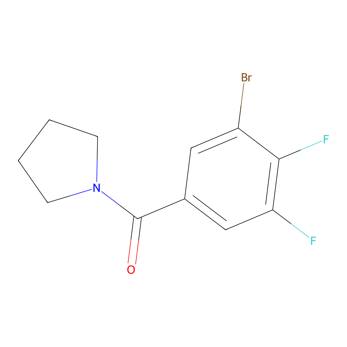 (3-Bromo-4,5-difluorophenyl)(pyrrolidin-1-yl)methanone molecular structure, CAS 2813503-28-3