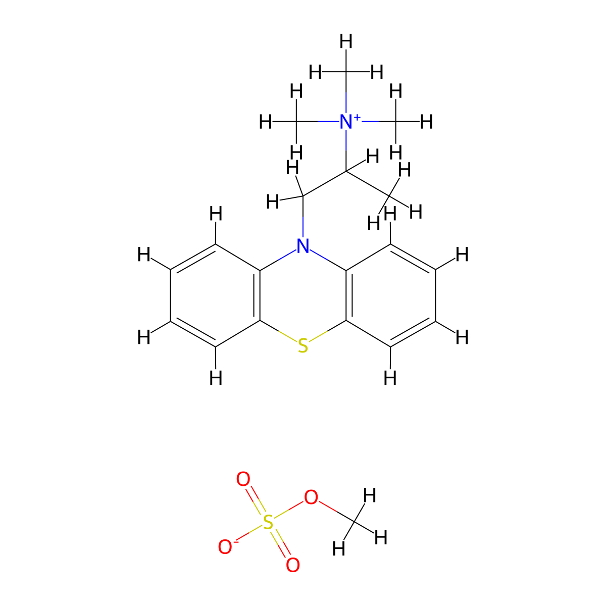 Thiazinamium Metilsulfate molecular structure, CAS 28137-55-5