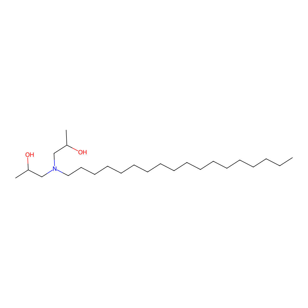 2-Propanol, 1,1'-(octadecylimino)bis- molecular structure, CAS 28137-64-6