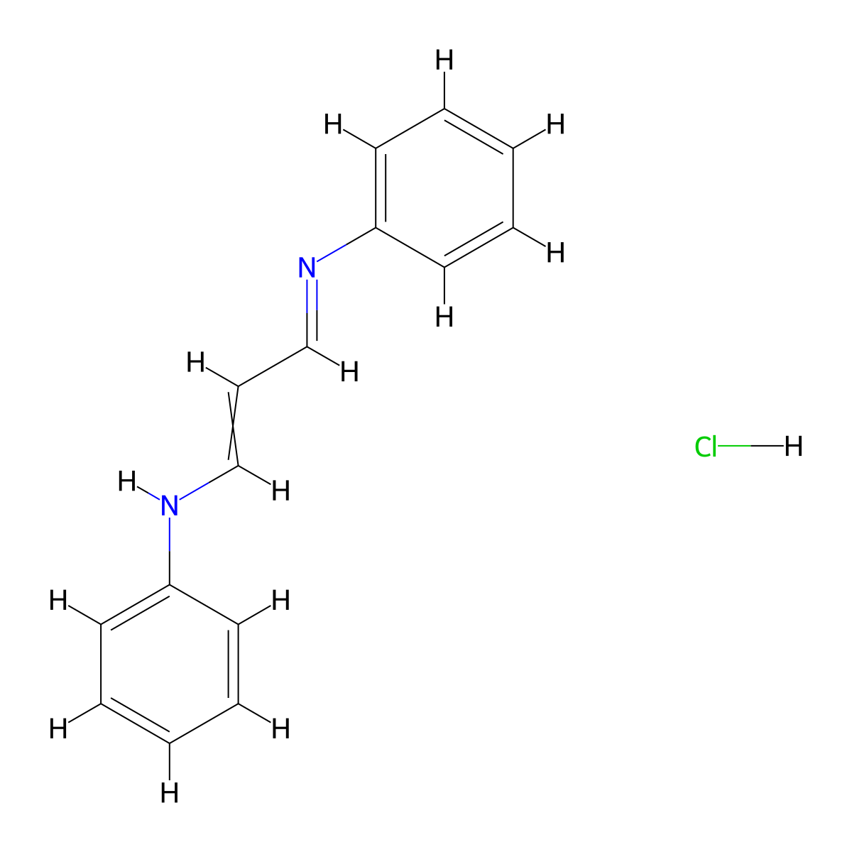 N-[3-(phenylamino)allylidene]aniline monohydrochloride molecular structure, CAS 28140-60-5