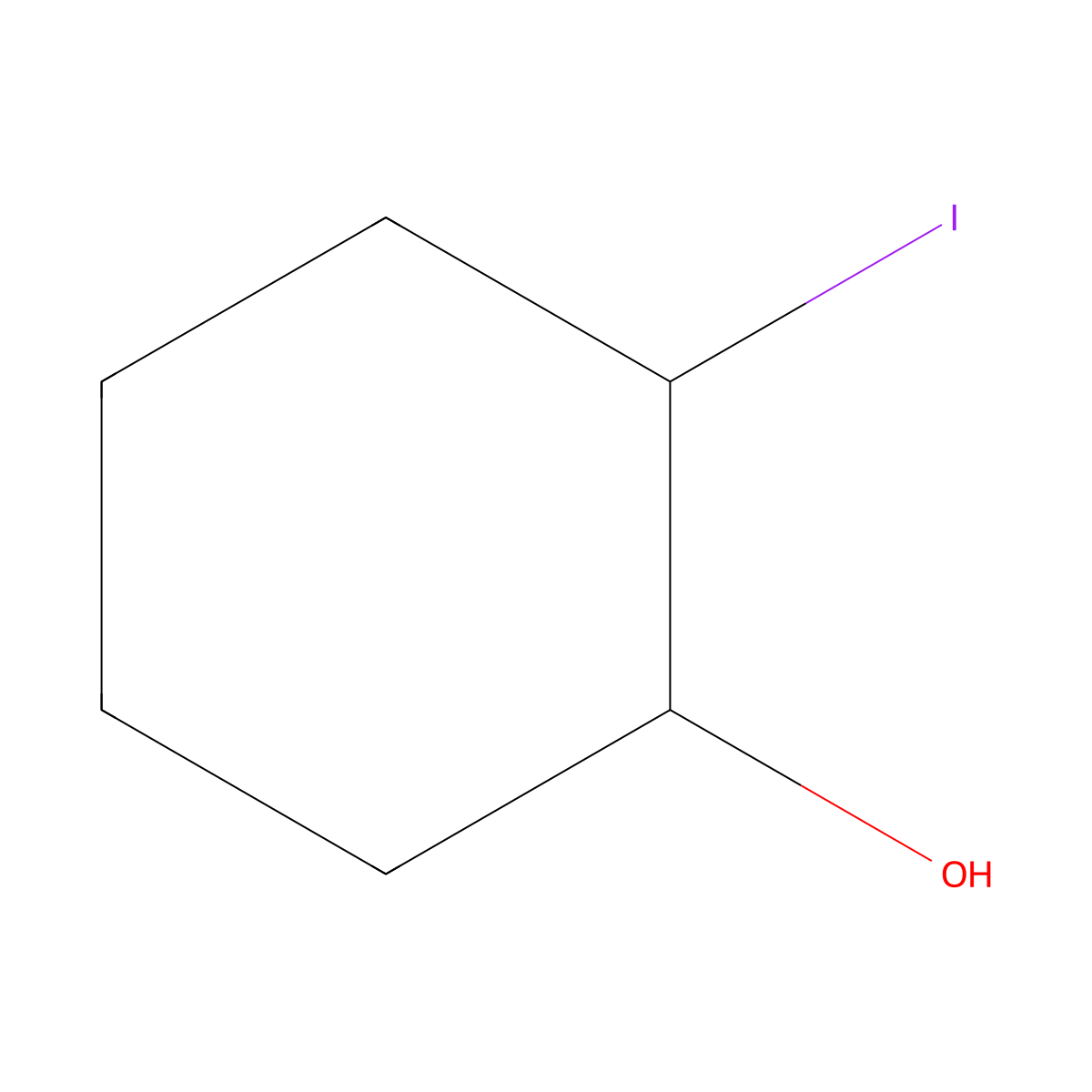 2-Iodocyclohexan-1-ol molecular structure, CAS 28141-32-4