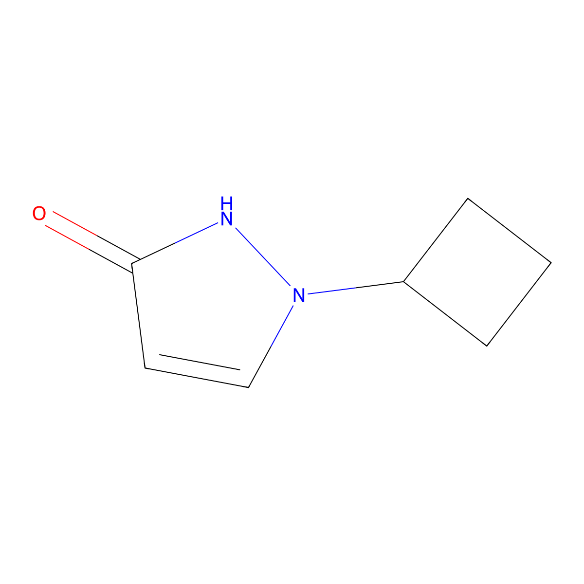 1-cyclobutyl-1H-pyrazol-3-ol molecular structure, CAS 2814152-86-6