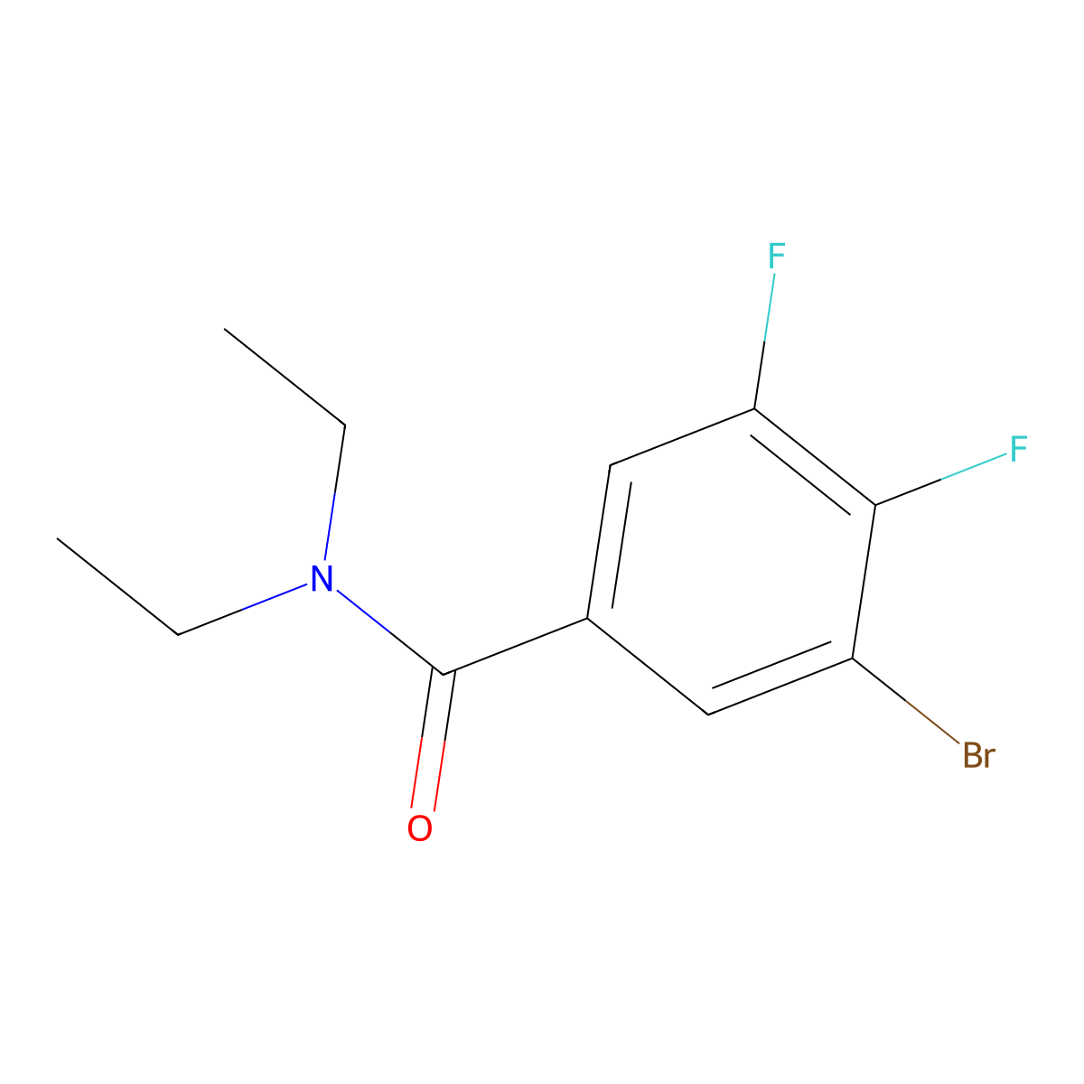 3-Bromo-N,N-diethyl-4,5-difluorobenzamide molecular structure, CAS 2814328-39-5