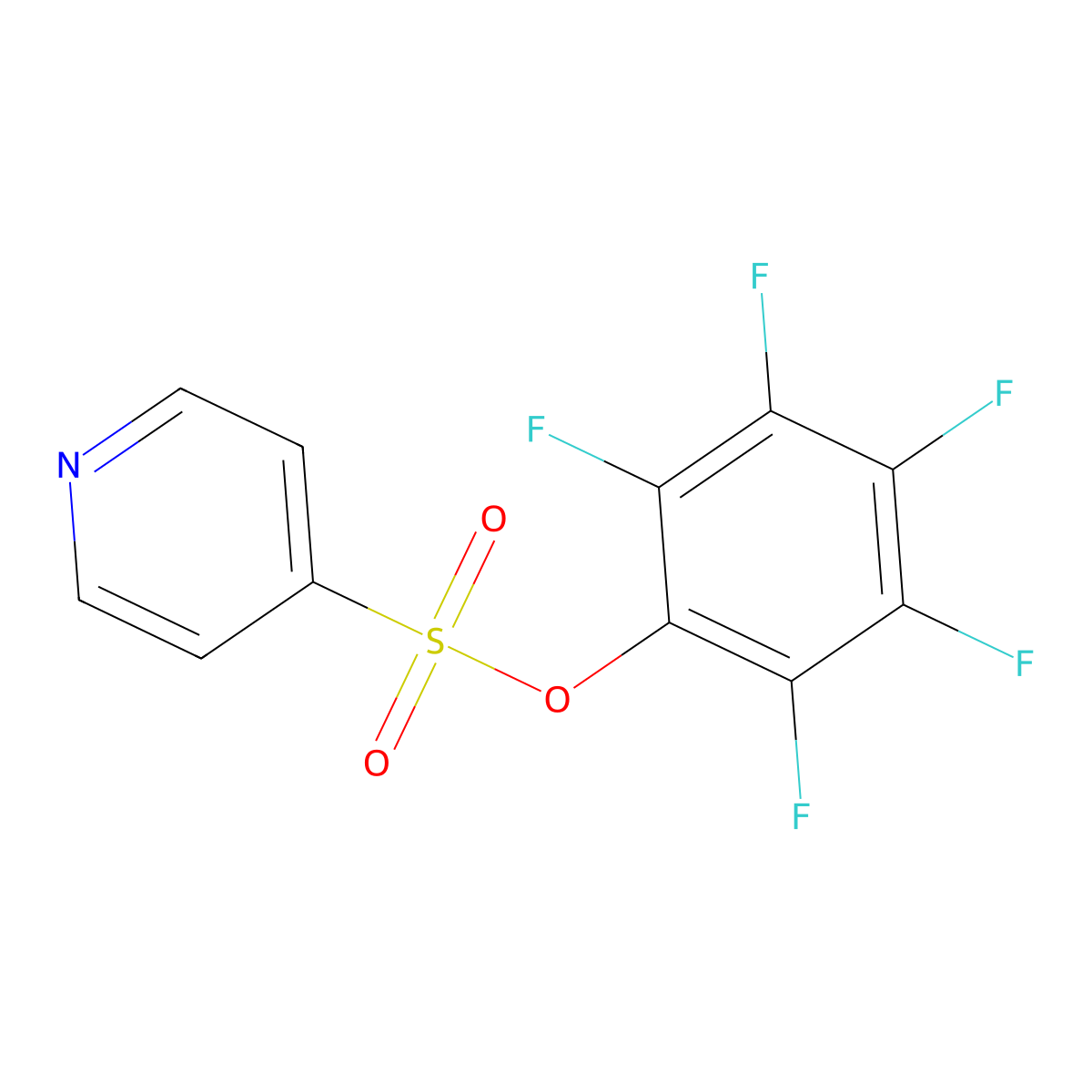 Pyridine-4-sulfonic acid pentafluorophenyl ester molecular structure, CAS 2814392-80-6