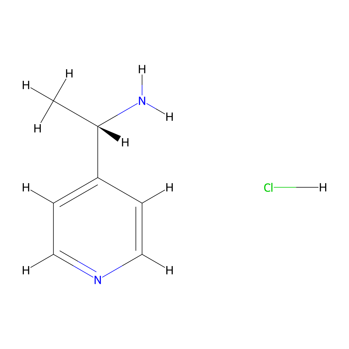 (S)-1-(Pyridin-4-yl)ethan-1-amine hydrochloride molecular structure, CAS 2814499-34-6