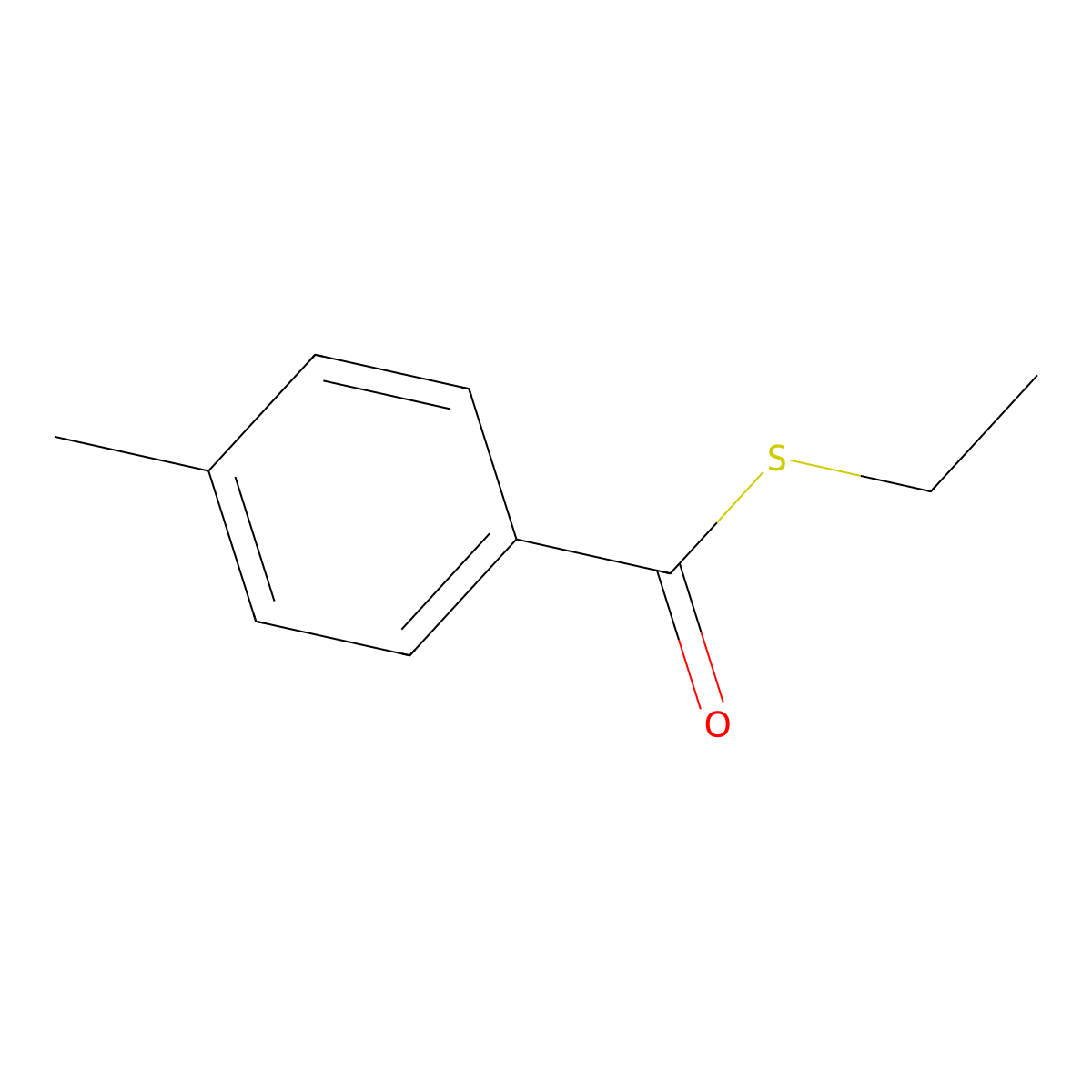 4-Methylbenzenecarbothioic acid S-ethyl ester molecular structure, CAS 28145-60-0