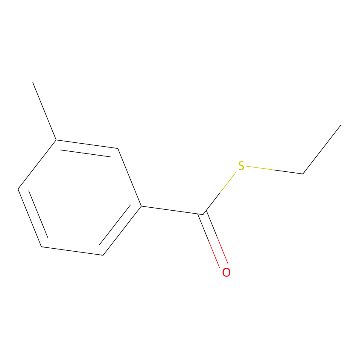 3-Methylbenzenecarbothioic acid S-ethyl ester molecular structure, CAS 28145-61-1
