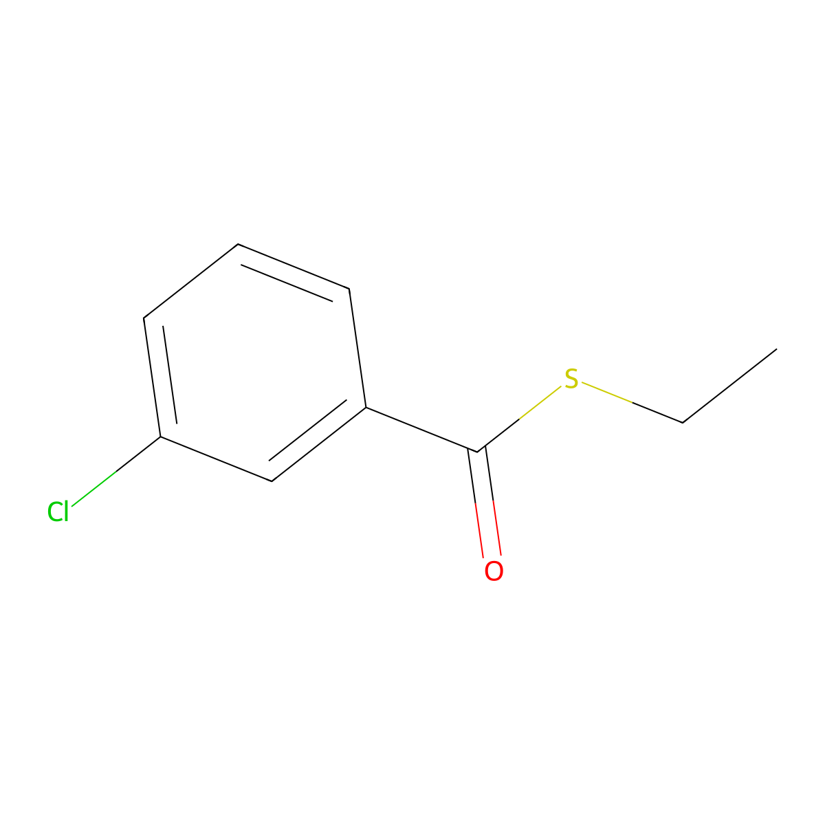 3-Chlorothiobenzoic acid S-ethyl ester molecular structure, CAS 28145-63-3