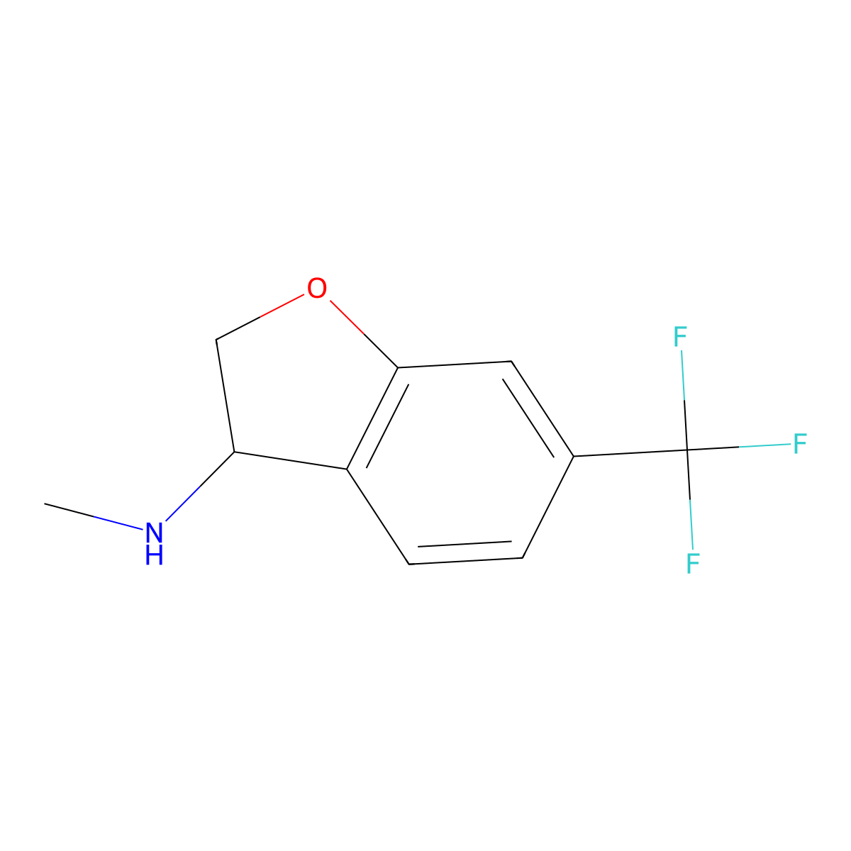 (3S)-N-Methyl-6-(trifluoromethyl)-2,3-dihydrobenzofuran-3-amine molecular structure, CAS 2814522-14-8