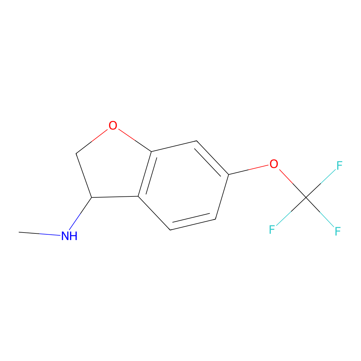 (3S)-N-Methyl-6-(trifluoromethoxy)-2,3-dihydrobenzofuran-3-amine molecular structure, CAS 2814522-50-2