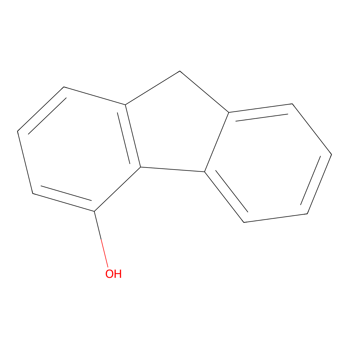 9H-fluoren-4-ol molecular structure, CAS 28147-35-5