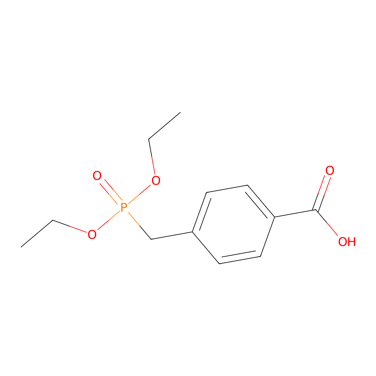 4-[(Diethoxyphosphoryl)methyl]benzoic acid molecular structure, CAS 28149-48-6