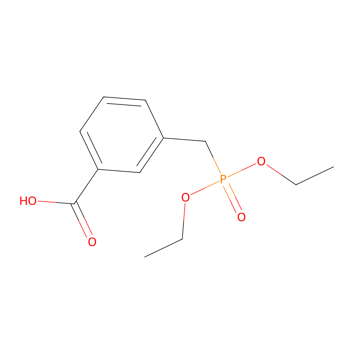 3-[(Diethoxyphosphinyl)methyl]benzoic acid molecular structure, CAS 28149-49-7