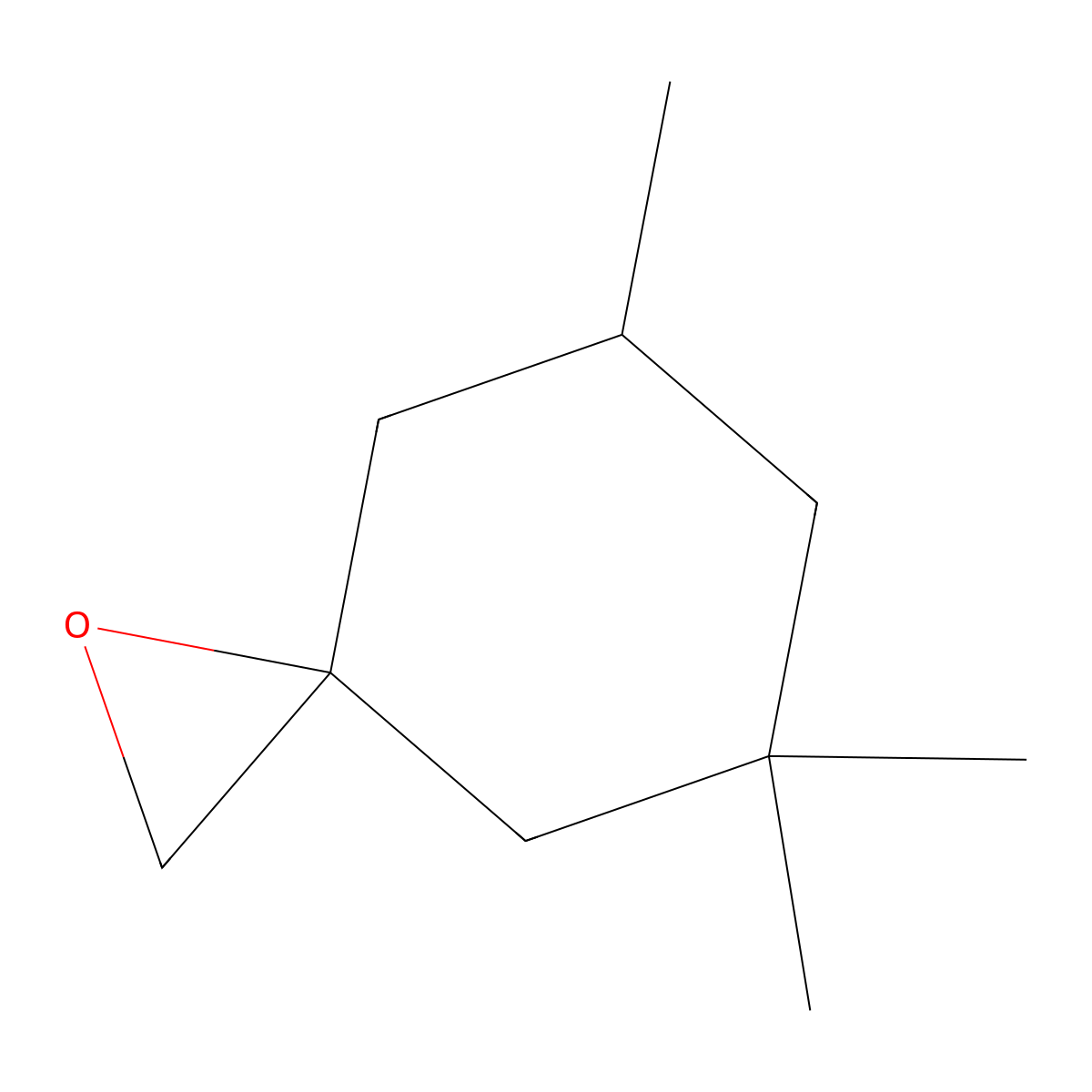 5,5,7-Trimethyl-1-oxaspiro[2.5]octane molecular structure, CAS 2815-48-7