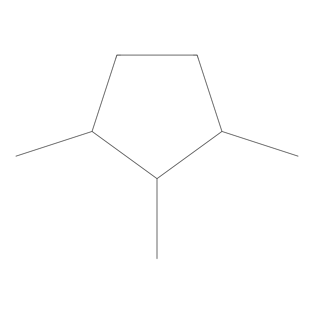 1,2,3-Trimethylcyclopentane molecular structure, CAS 2815-57-8