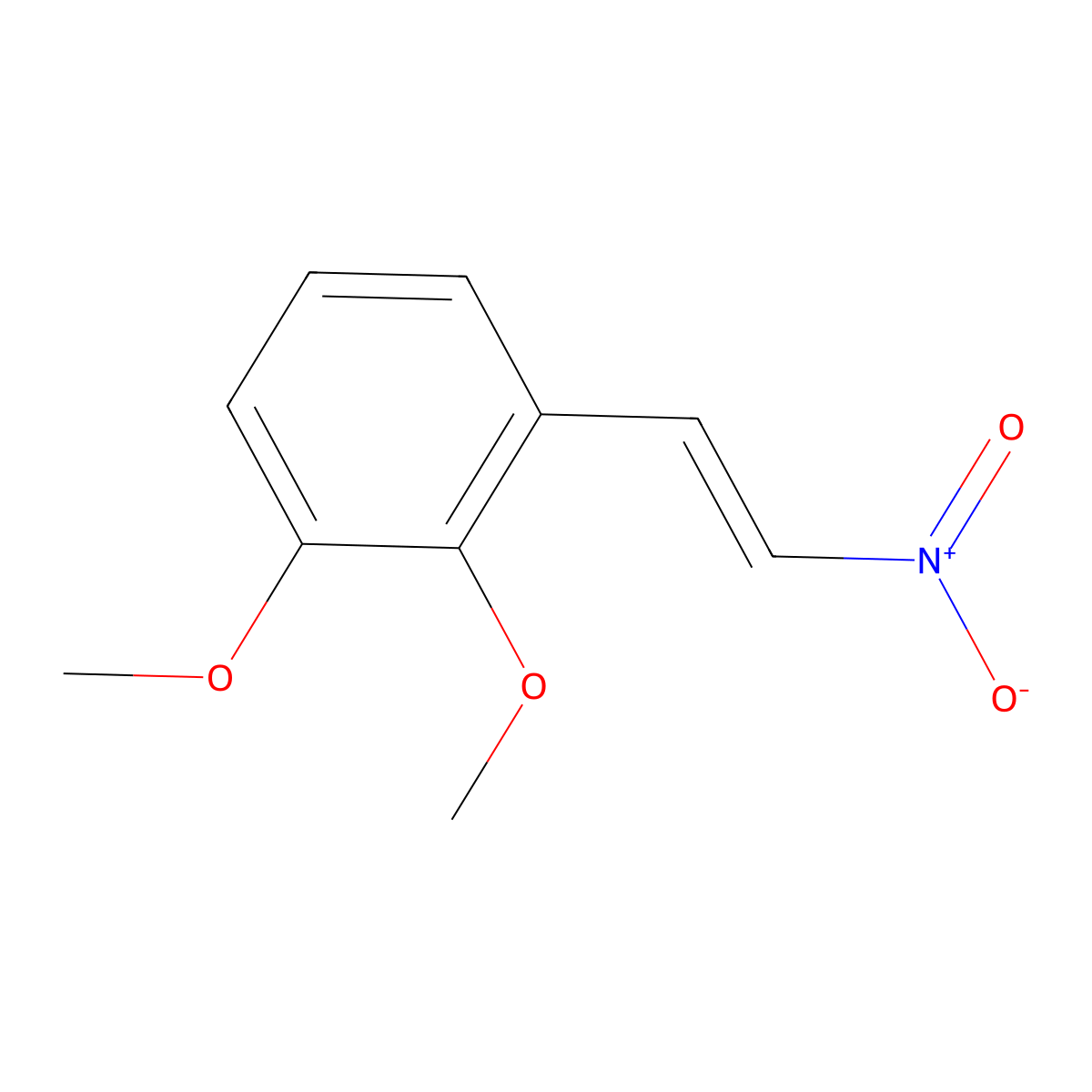 Trans-2,3-dimethoxy-beta-nitrostyrene molecular structure, CAS 2815-67-0